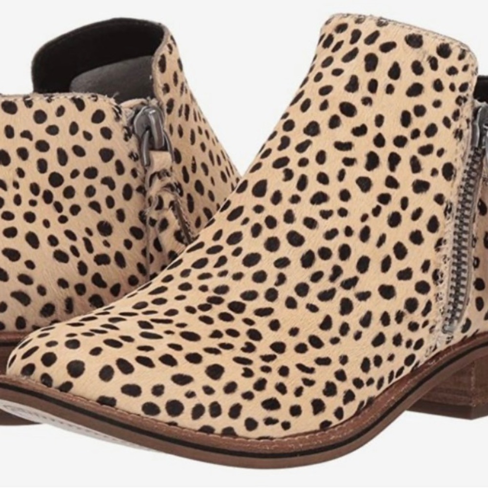 Dolce Vita Sutton leopard calf hair booties